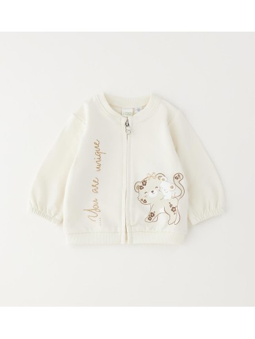 Felpa aperta zip idomini neonata 2