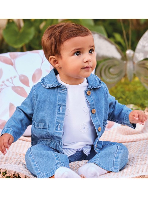 Giubbino jeans minibanda neonata