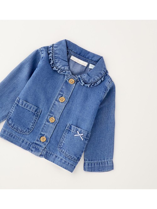 Giubbino jeans minibanda neonata