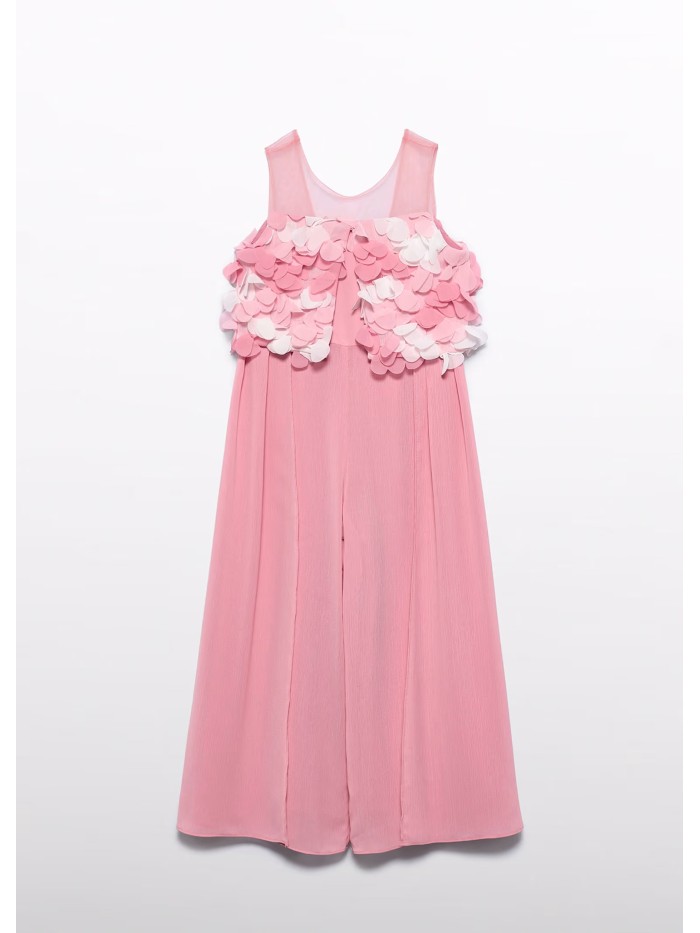 Tuta lunga  chiffon  fiori 3d abel & lula girl