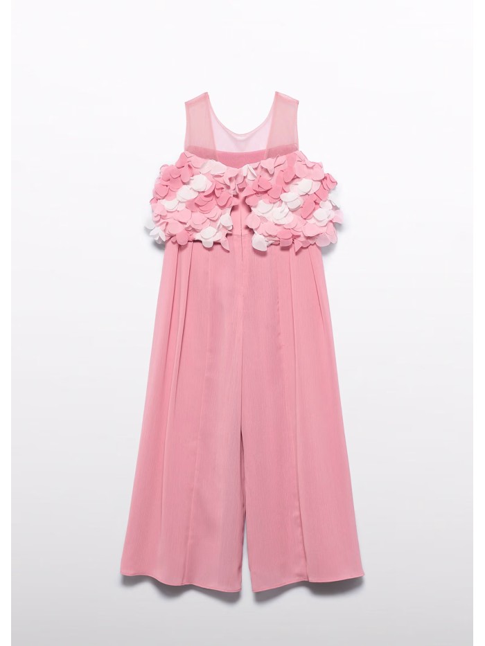 Tuta lunga  chiffon  fiori 3d abel & lula girl