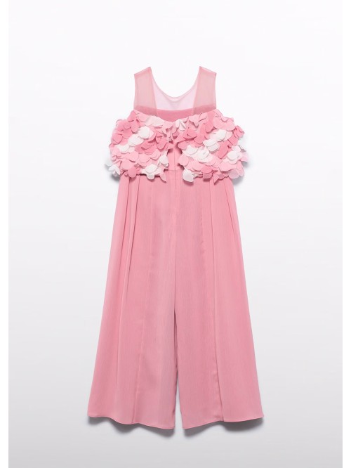 Tuta lunga  chiffon  fiori 3d abel & lula girl