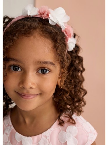 Cerchietto organza fiori abel & lula