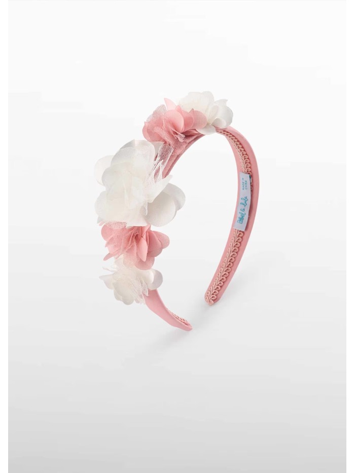 Cerchietto organza fiori abel & lula