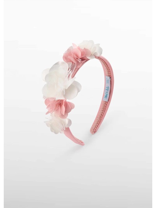 Cerchietto organza fiori abel & lula