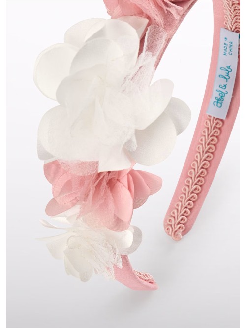 Cerchietto organza fiori abel & lula