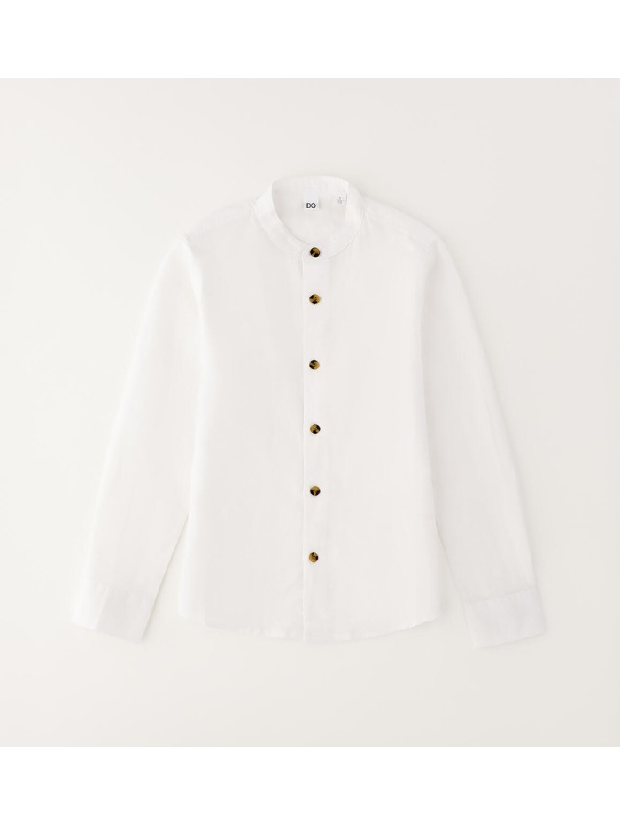 Camicia coreana in lino ido junior