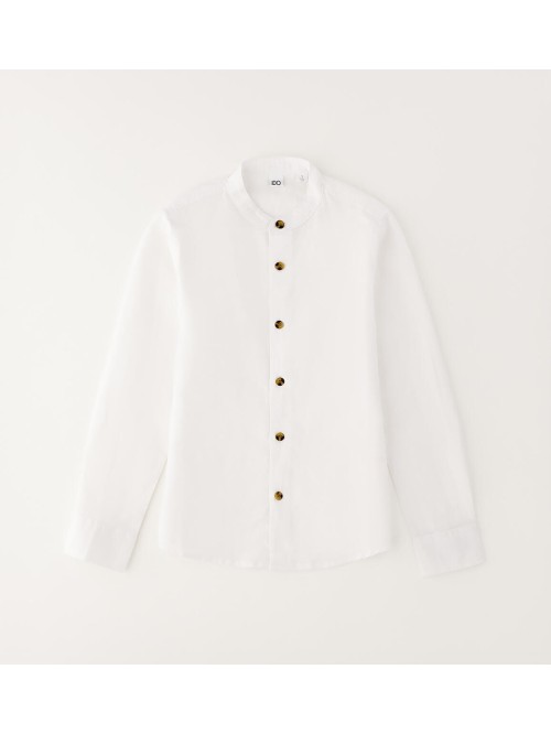 Camicia coreana in lino ido junior