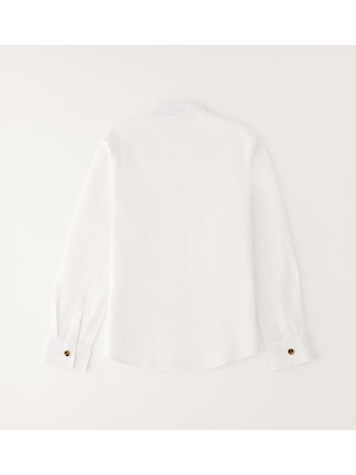 Camicia coreana in lino ido junior