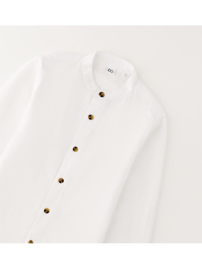 Camicia coreana in lino ido junior