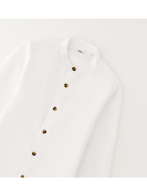 Camicia coreana in lino ido junior