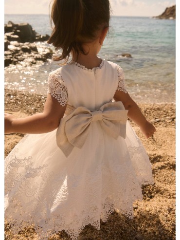 Vestina  tulle ricamato abel  & lula baby bimba 2