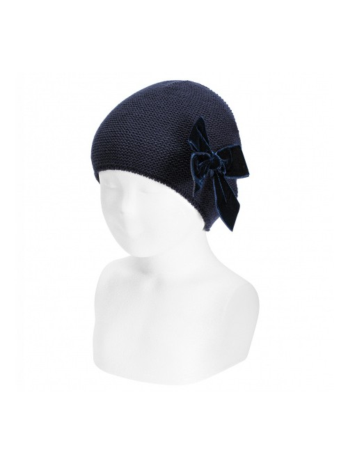 Cappello fiocco velluto condor bimba