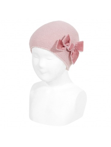 Cappello fiocco velluto condor bimba 2