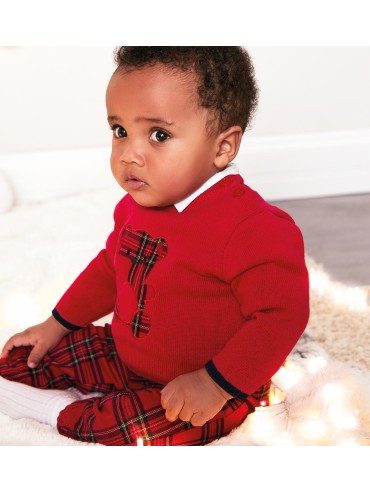 Pant lungo quadri miniido neonato