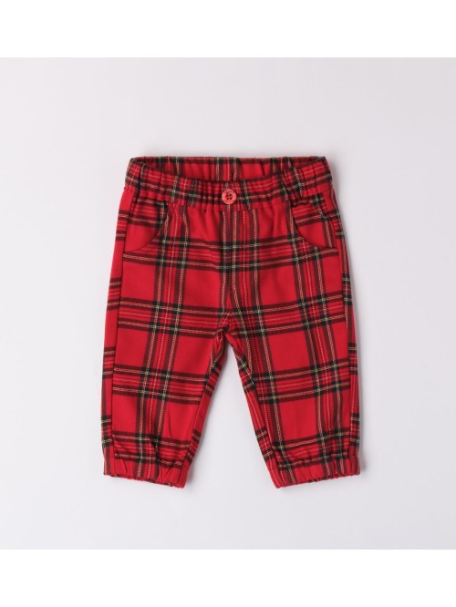 Pant lungo quadri miniido neonato