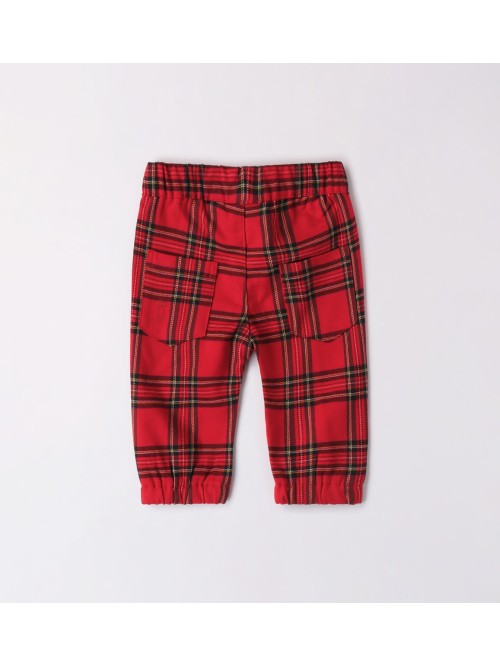 Pant lungo quadri miniido neonato