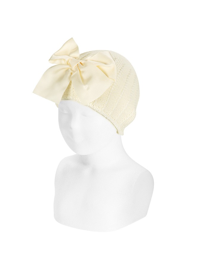 Cappello fiocco grande condor bimba