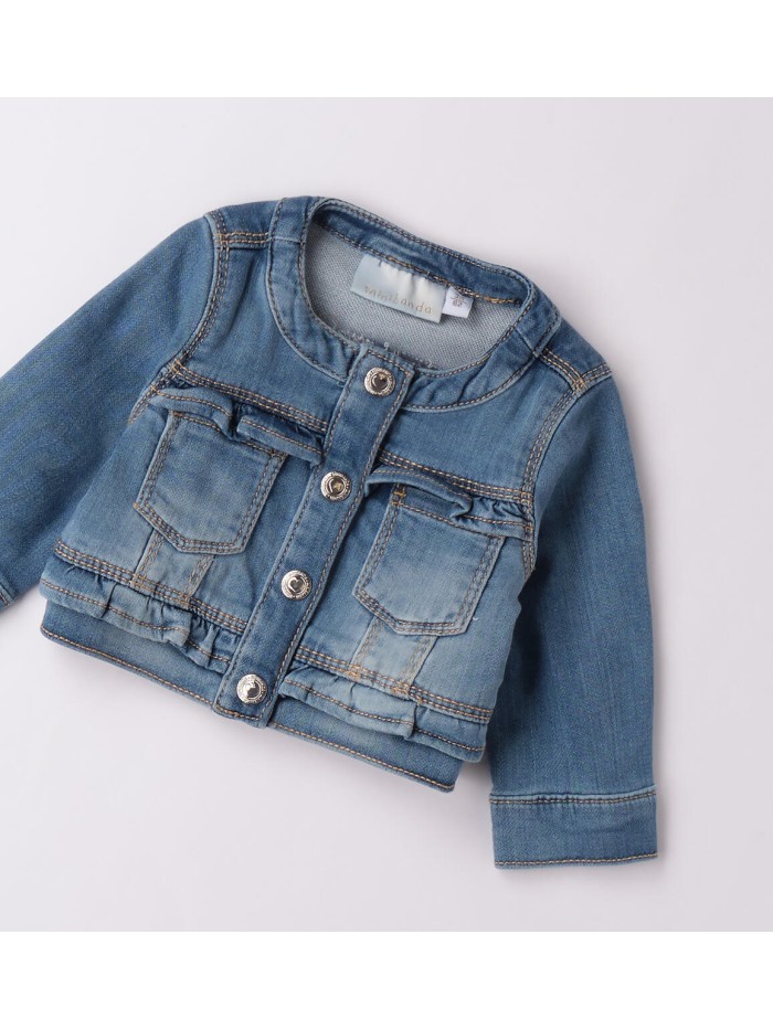 Giubbino jeans minibanda neonata