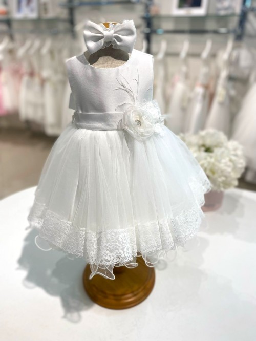 Vestina+fascia battesimo bella brilly roma