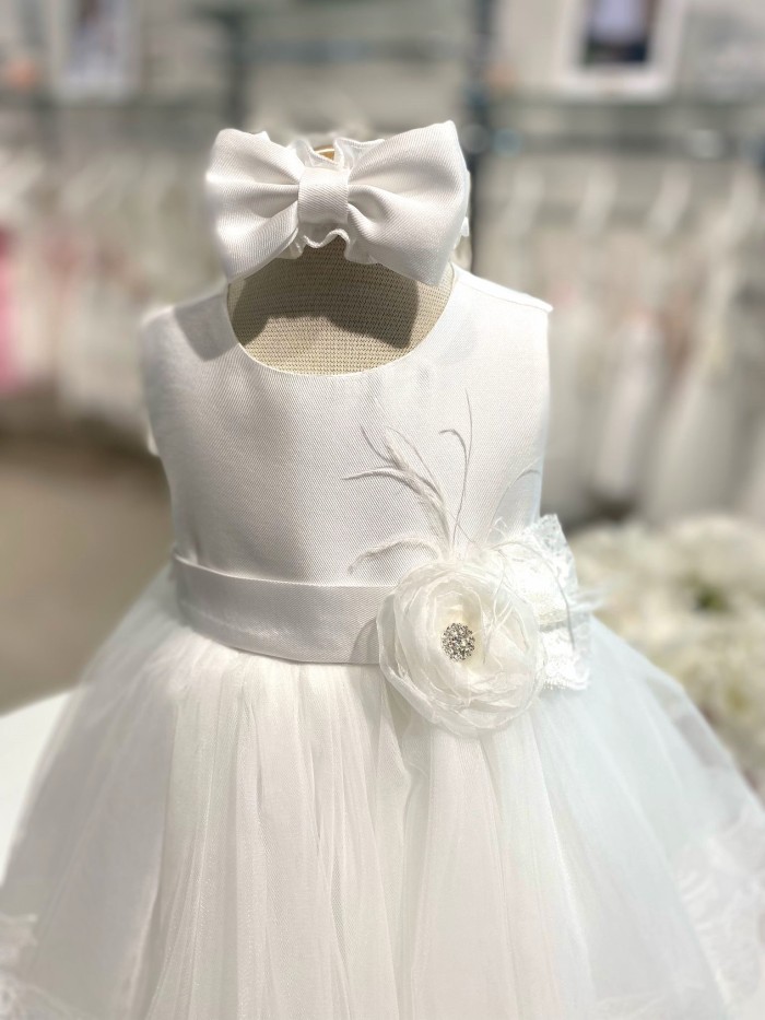 Vestina+fascia battesimo bella brilly roma