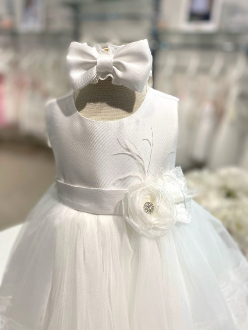 Vestina+fascia battesimo bella brilly roma