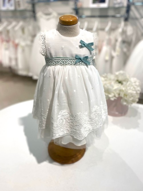 Vestina battesimo  ponto por ponto neonata