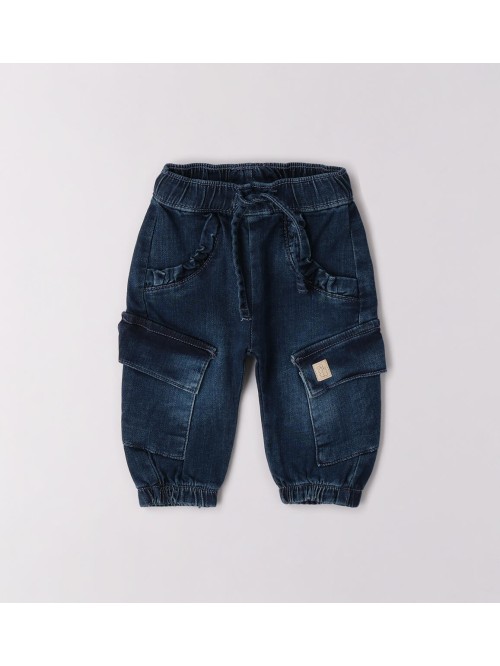 Jeans cargo idomini neonata