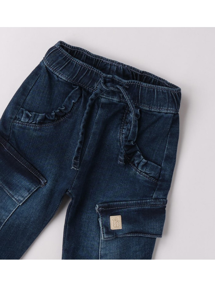 Jeans cargo idomini neonata