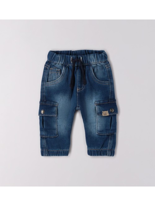 Jeans cargo idomini neonato