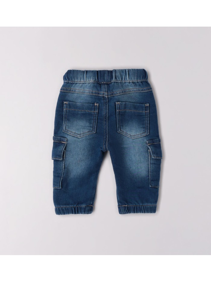 Jeans cargo idomini neonato
