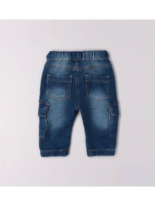 Jeans cargo idomini neonato