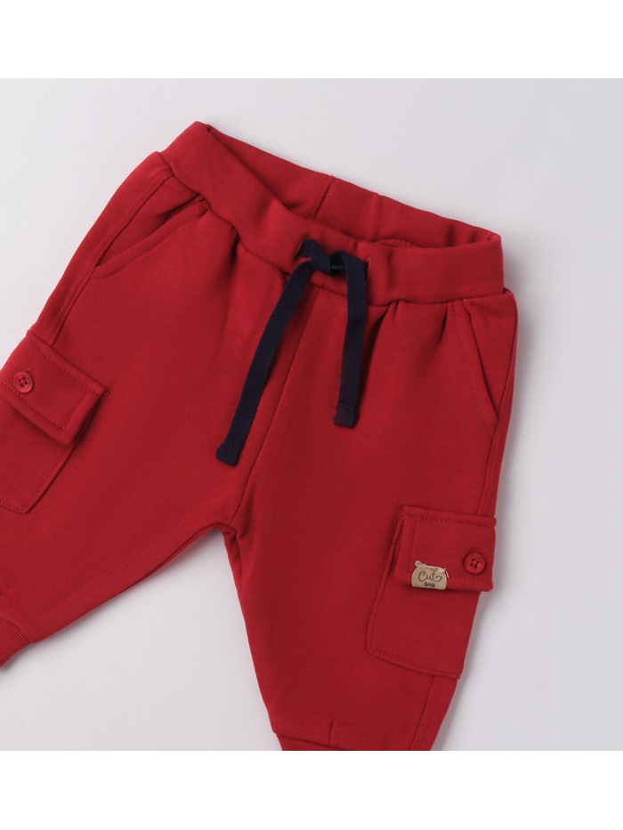 Pant felpa cargo idomini  neonato