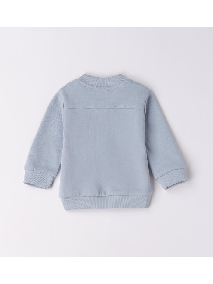 Felpa aperta zip minibanda neonato