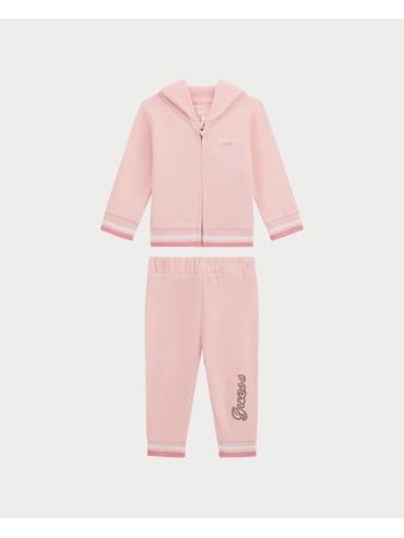 Tutina Elegante Bianca Per Bambina GUESS, Collezione Primavera-estate, Tessuto Di Prima Qualità