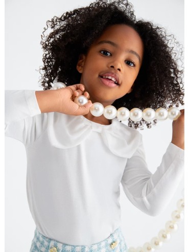 Maglietta fiocco chiffon abel&lula bimba