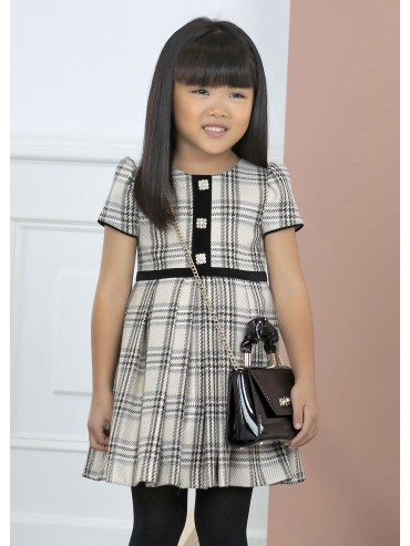 Abito quadri glitter abel & lula bimba