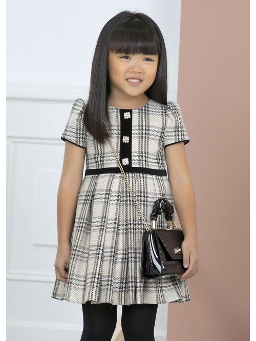 Abito quadri glitter abel & lula bimba