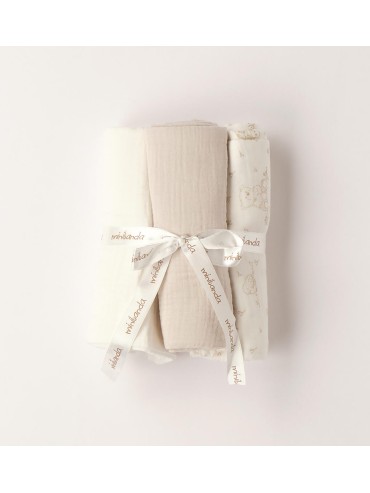 Kit 3pz  telo garza minibanda