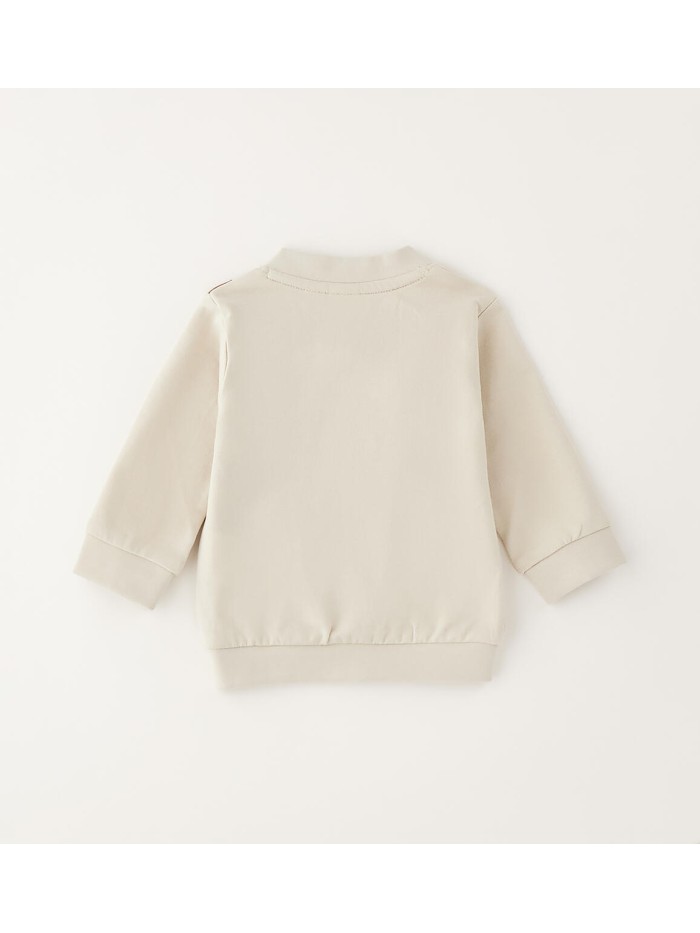 Felpa aperta zip idomini neonato