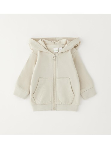 Felpa aperta zip idomini neonato