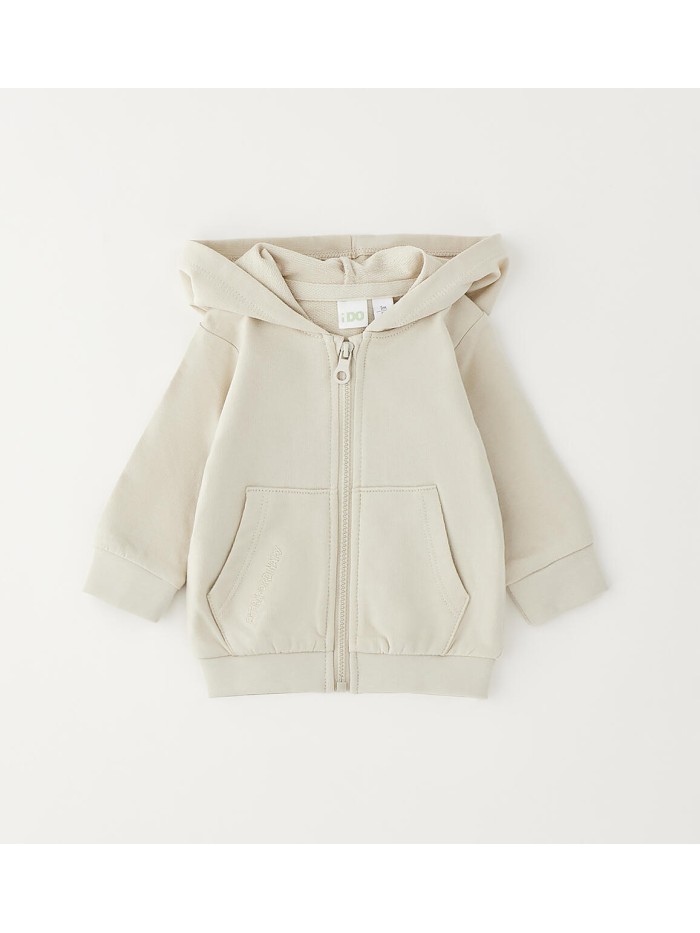 Felpa aperta zip idomini neonato